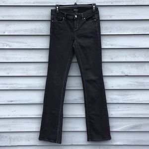 White House Black Market Black Bootcut Jeans W/ Embellished Back Pockets Size 2